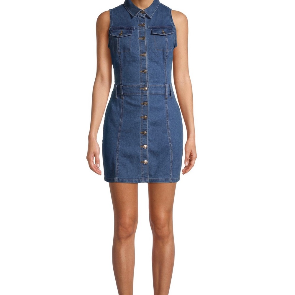 NWT Sleeveless Denim Dress
